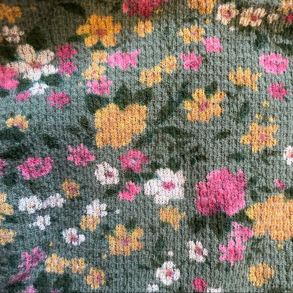 Thermal-knit dress with floral print 12-18 months - Picture 3 of 3